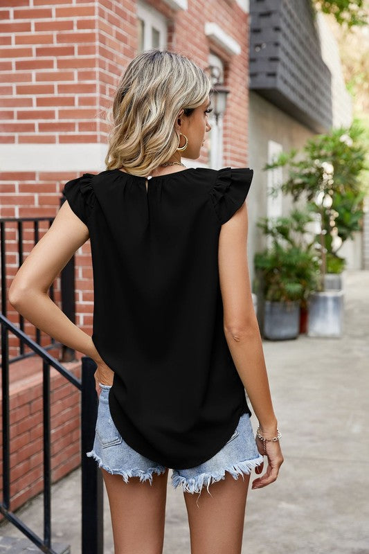 Womens Fashion Summer Tank Tops Chiffon Blouse